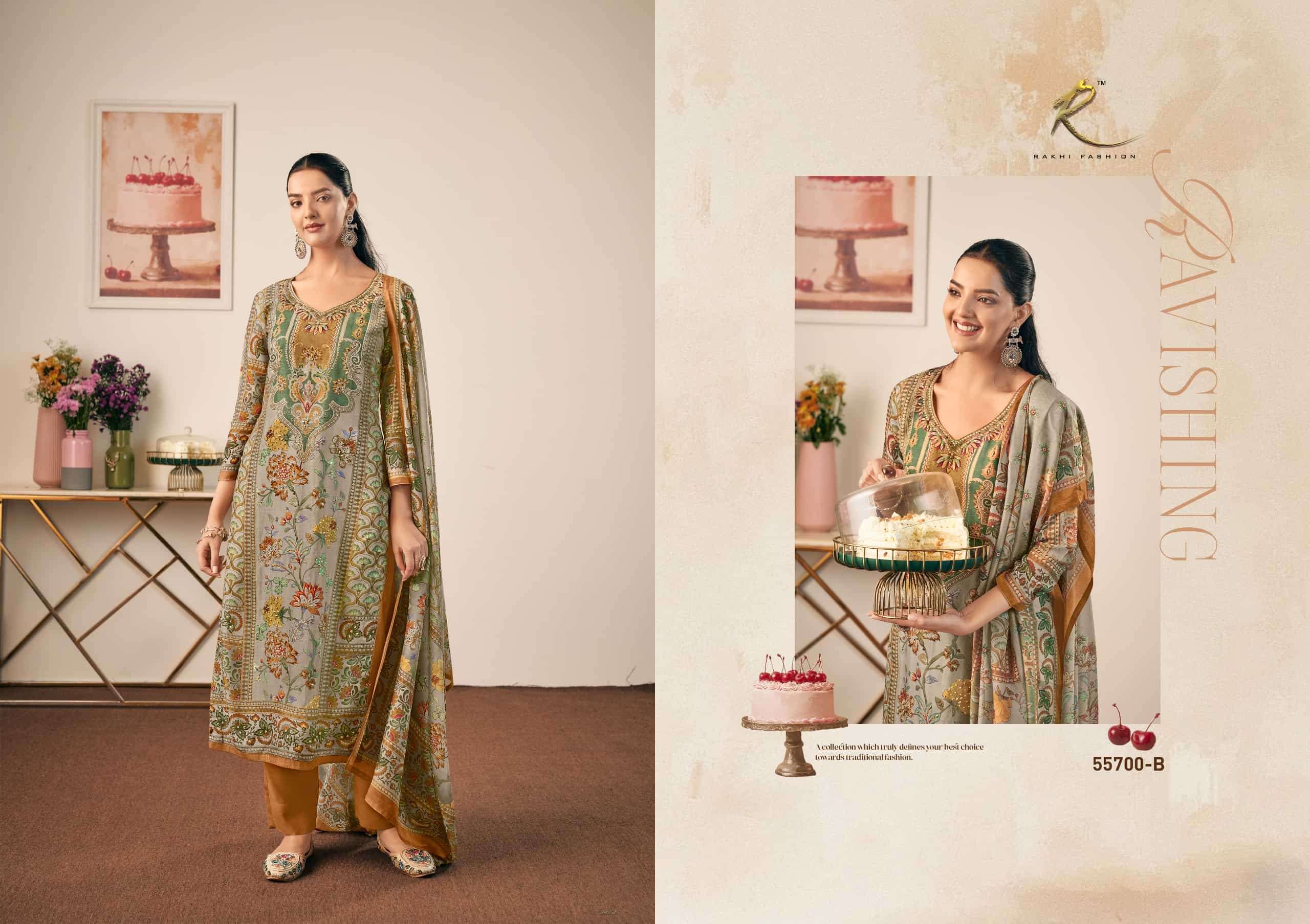Rakhi Fashion Rakhdi Special 55700 Bemberg Silk Dress Material