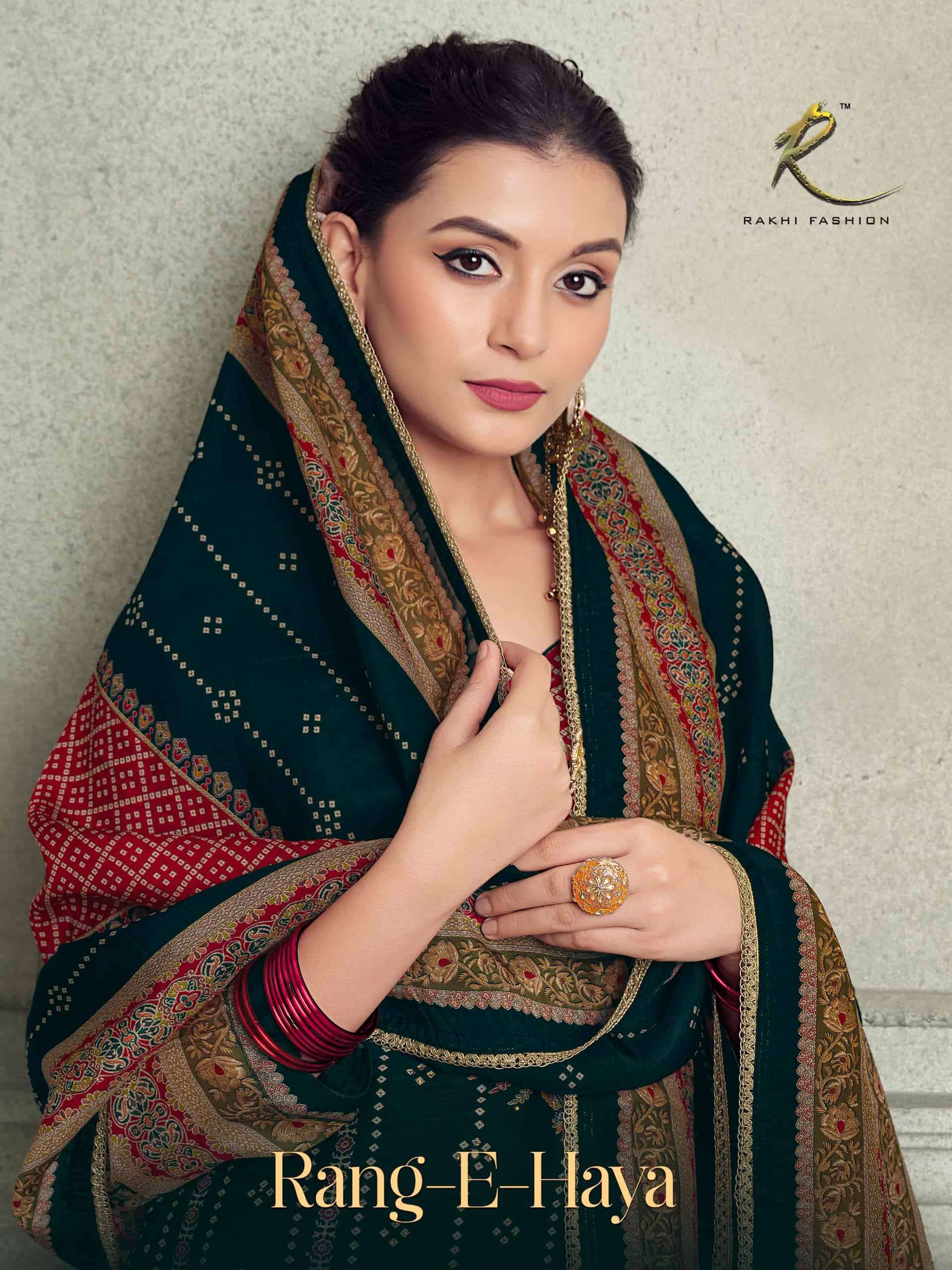 Rakhi Fashion Rang E Haya 55691 Bemberg Diamond Silk Salwar Suit