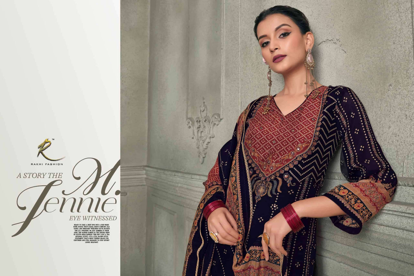 Rakhi Fashion Rang E Haya 55691 Bemberg Diamond Silk Salwar Suit
