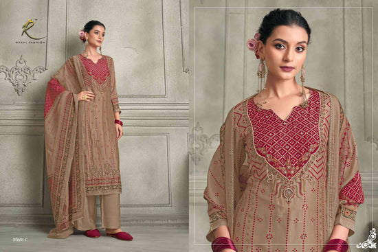 Rakhi Fashion Rang E Haya 55691 Bemberg Diamond Silk Salwar Suit