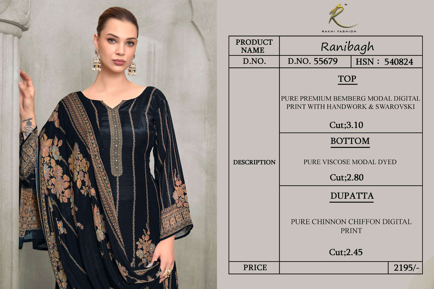 Rakhi Fashion Ranibagh 55679 Bemberg Modal Dress Material