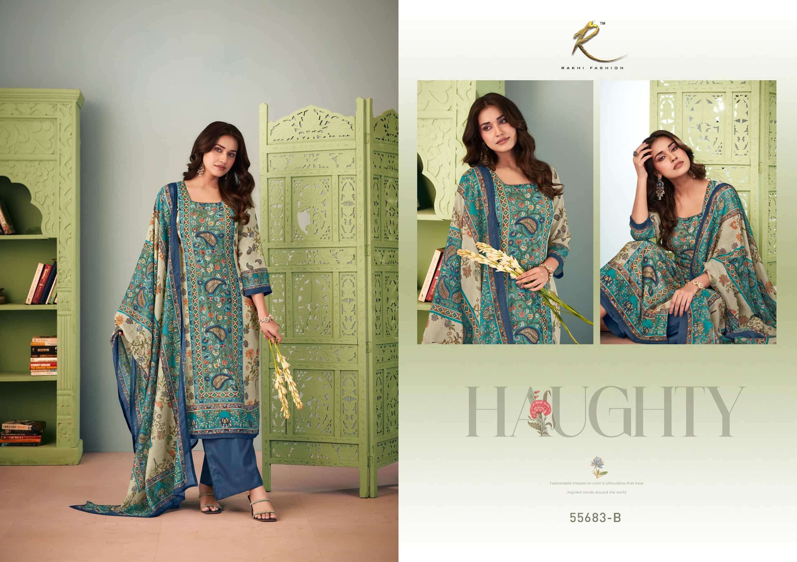 Rakhi Fashion Rumaahi 55683 Bemberg Silk Dress Material