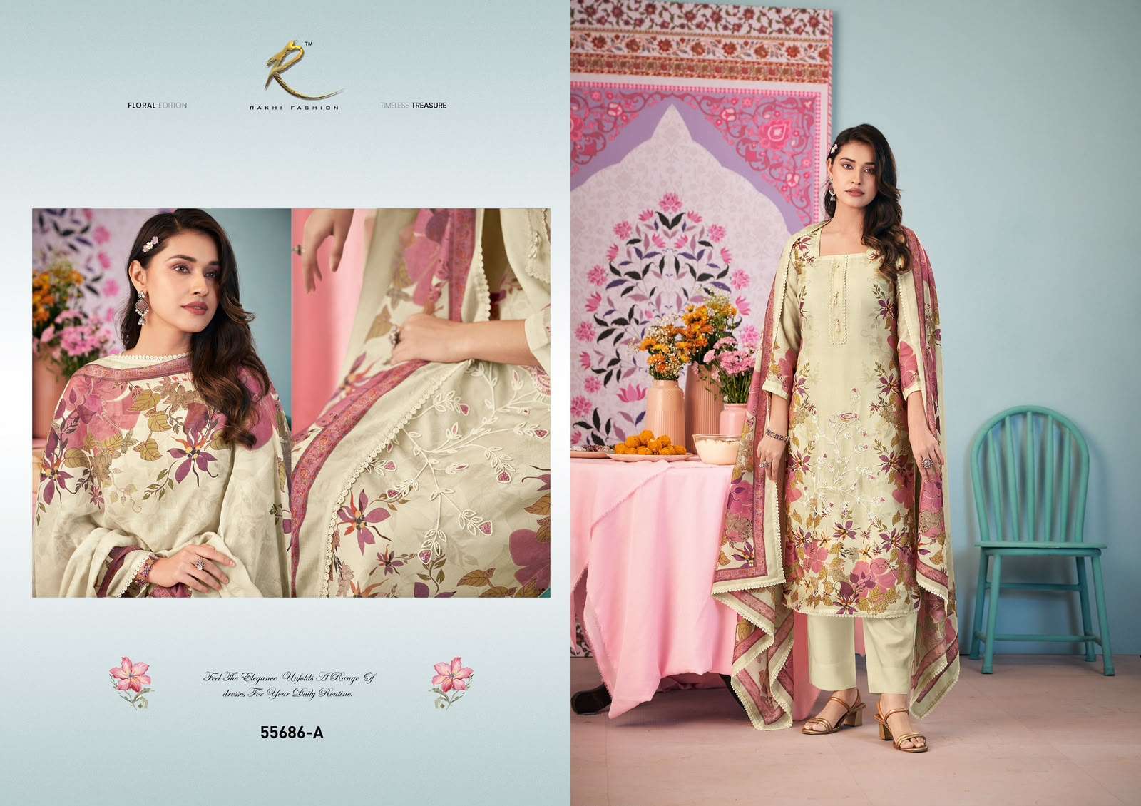 Rakhi Fashion Shahi Mithaas 55686 Bemberg Silk Dress Material