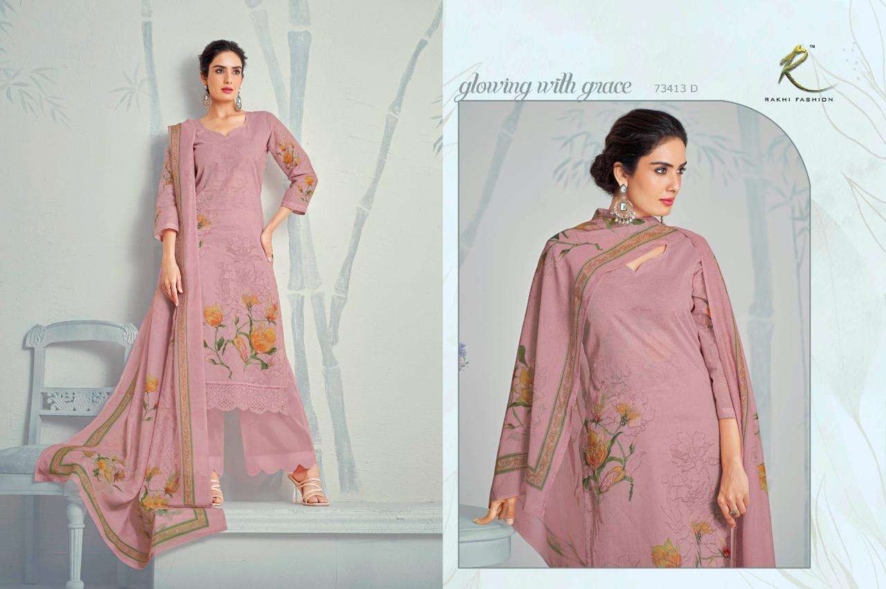 Rakhi Fashion Star Summer 73413 Premium Organdy Dress Material - Amrah Wholesale