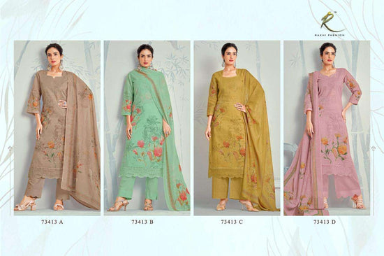 Rakhi Fashion Star Summer 73413 Premium Organdy Dress Material - Amrah Wholesale