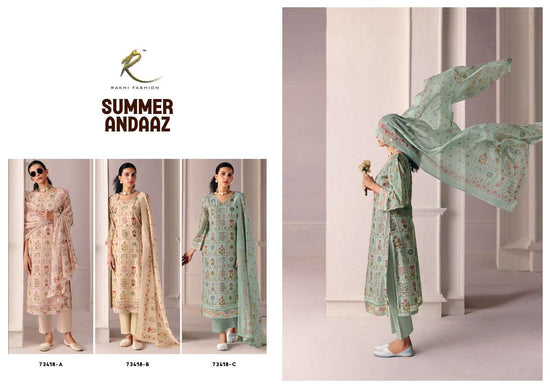 Rakhi Fashion Summer Andaaz 73418 Dress Material Wholesale Catalogue - Amrah Wholesale