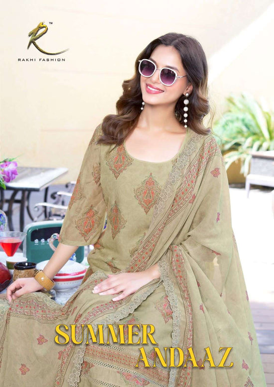 Rakhi Fashion Summer Andaaz 73471 Pure Bemberg Mal Chanderi Salwar Suit - Amrah Wholesale