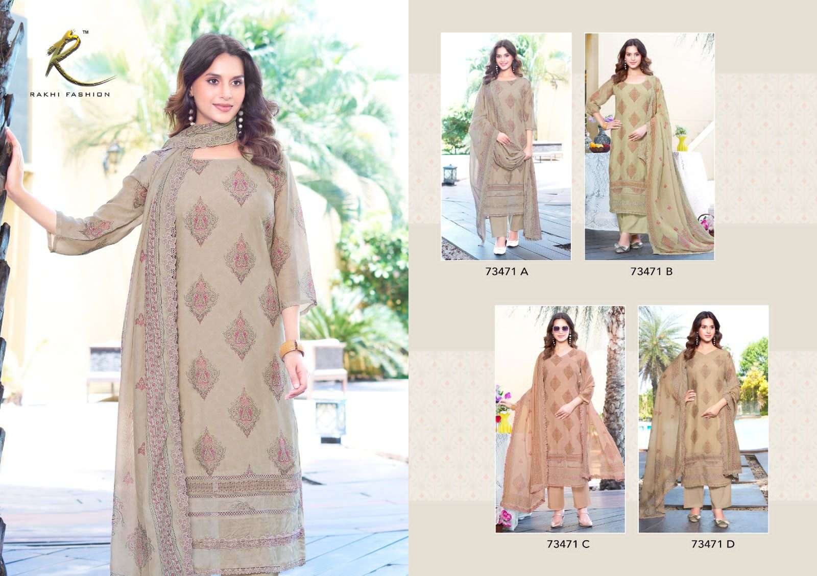 Rakhi Fashion Summer Andaaz 73471 Pure Bemberg Mal Chanderi Salwar Suit
