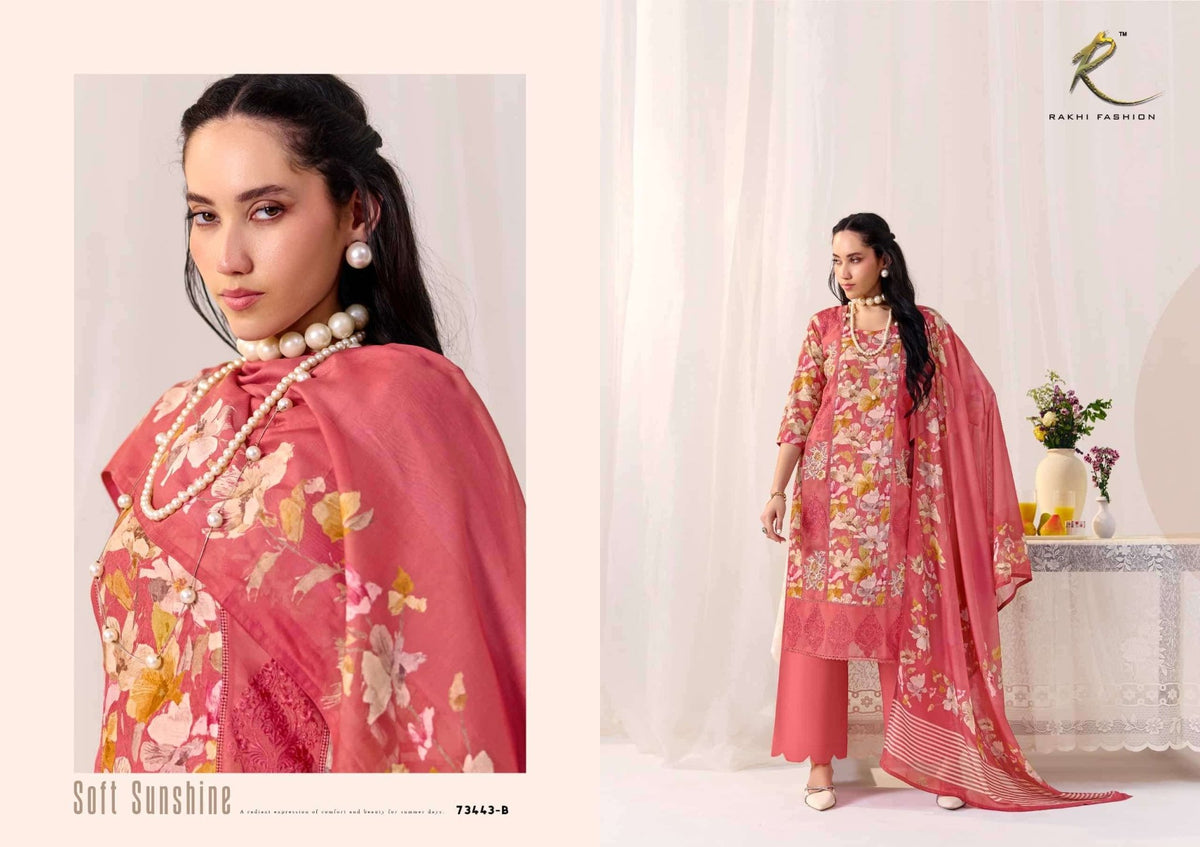 Rakhi Fashion Summer Carnival 73443 Pure Premium Linen Dress Material - Amrah Wholesale