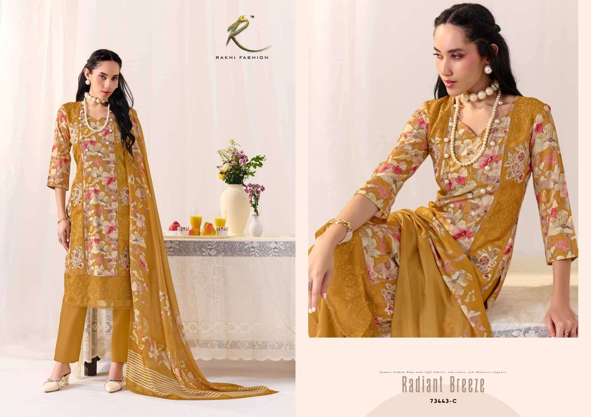 Rakhi Fashion Summer Carnival 73443 Pure Premium Linen Dress Material - Amrah Wholesale