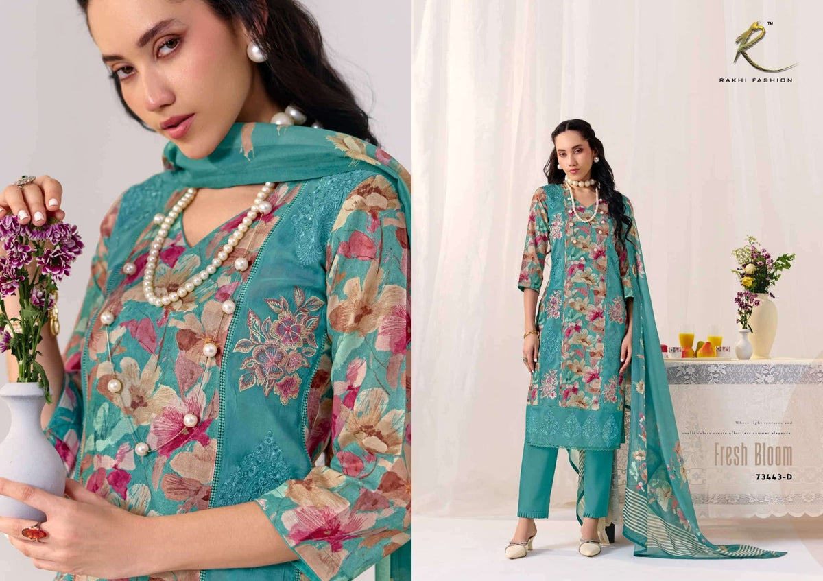 Rakhi Fashion Summer Carnival 73443 Pure Premium Linen Dress Material - Amrah Wholesale