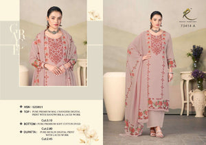 Rakhi Fashion Summer Crossstitch 73414 Dress Material Wholesale Catalogue - Amrah Wholesale