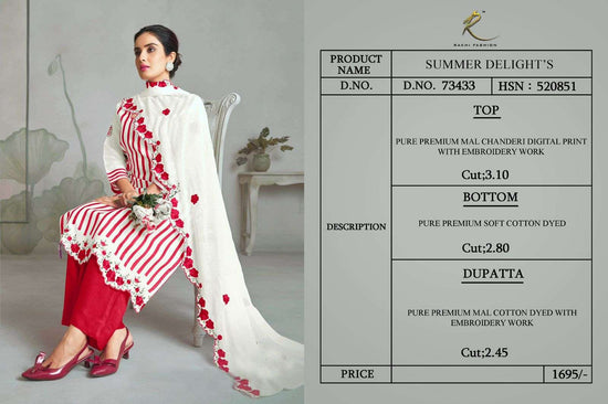 Rakhi Fashion Summer Delights 73433 Chanderi Dress Material - Amrah Wholesale