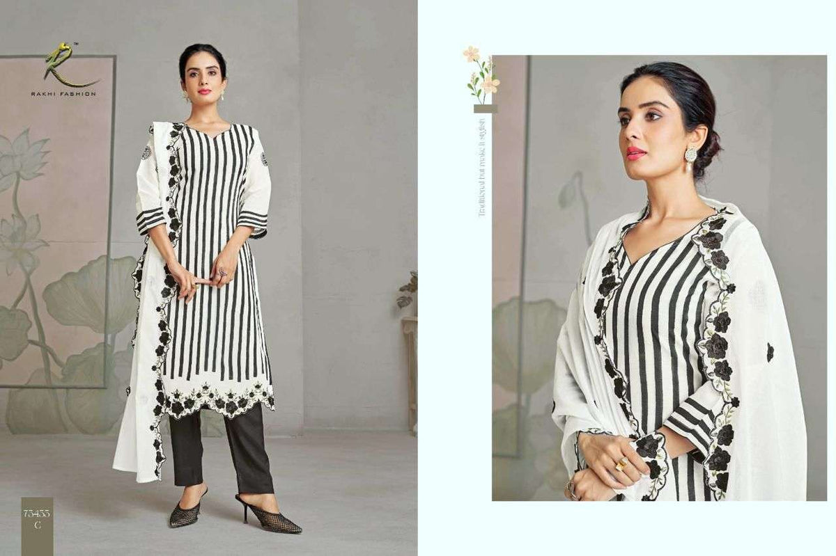 Rakhi Fashion Summer Delights 73433 Chanderi Dress Material - Amrah Wholesale