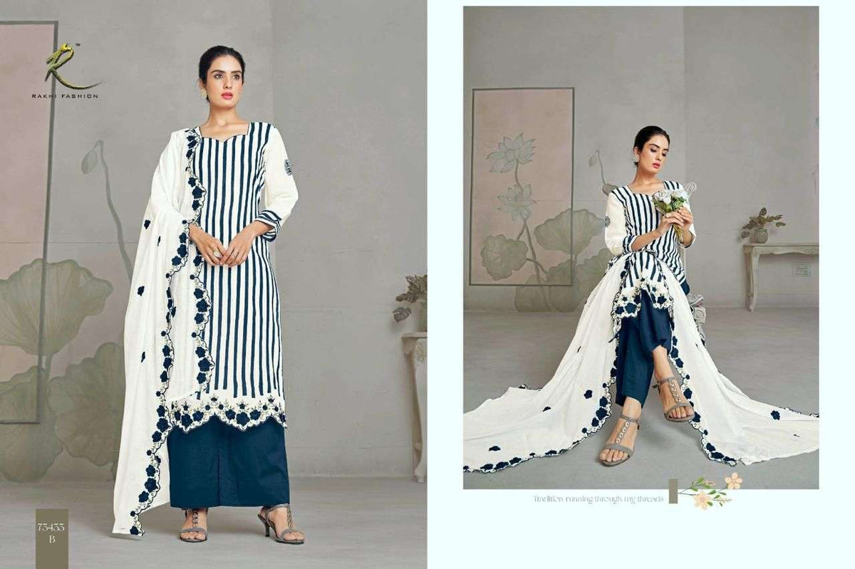 Rakhi Fashion Summer Delights 73433 Chanderi Dress Material - Amrah Wholesale
