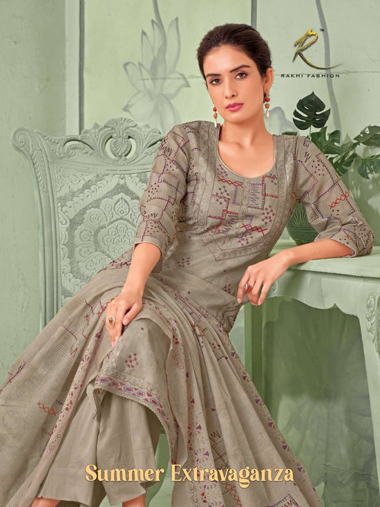 Rakhi Fashion Summer Extravanganza 73422 Mulberry Dress Material - Amrah Wholesale