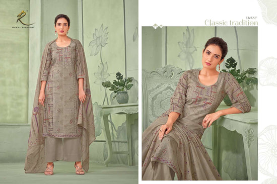 Rakhi Fashion Summer Extravanganza 73422 Mulberry Dress Material - Amrah Wholesale