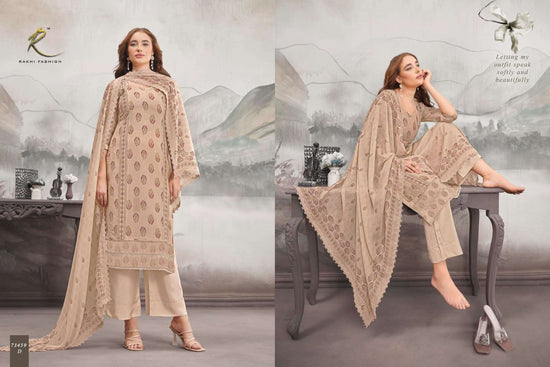 Rakhi Fashion Summer Fragrance 73459 Bemberg Mal Chanderi Dress Material - Amrah Wholesale