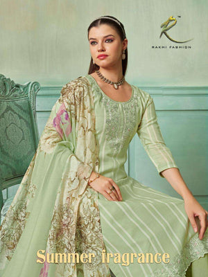 Rakhi Fashion Summer Galaxy 73419 Chanderi Dress Material - Amrah Wholesale