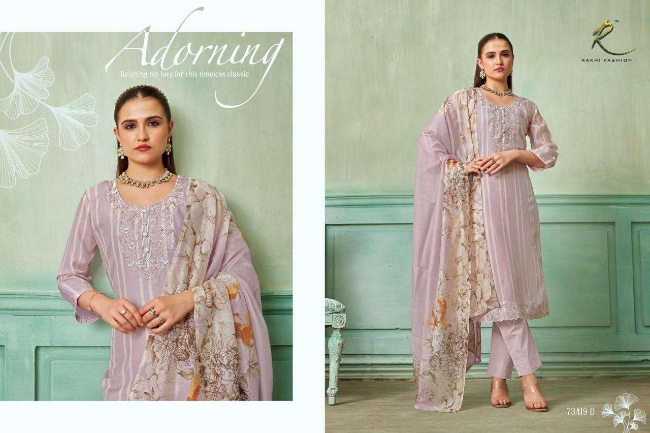 Rakhi Fashion Summer Galaxy 73419 Chanderi Dress Material - Amrah Wholesale