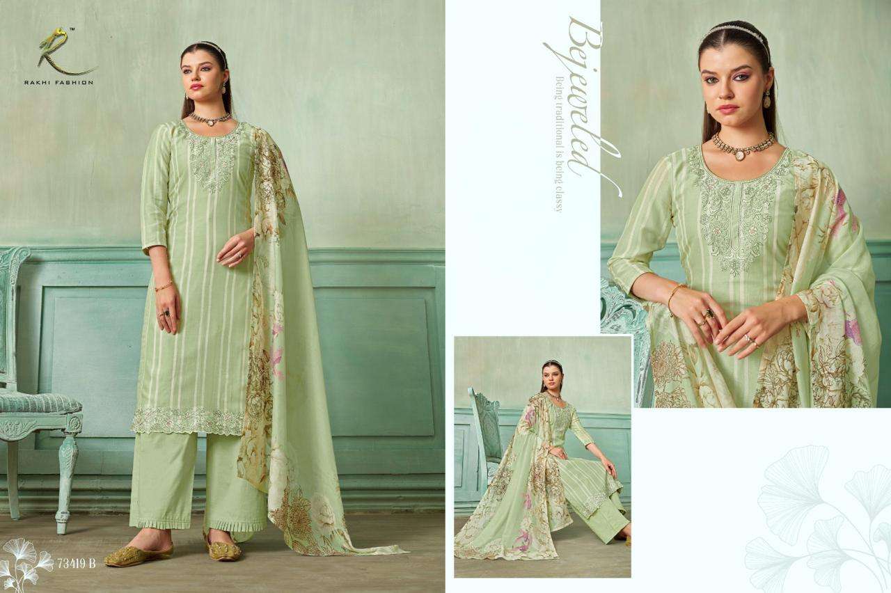 Rakhi Fashion Summer Galaxy 73419 Chanderi Dress Material - Amrah Wholesale