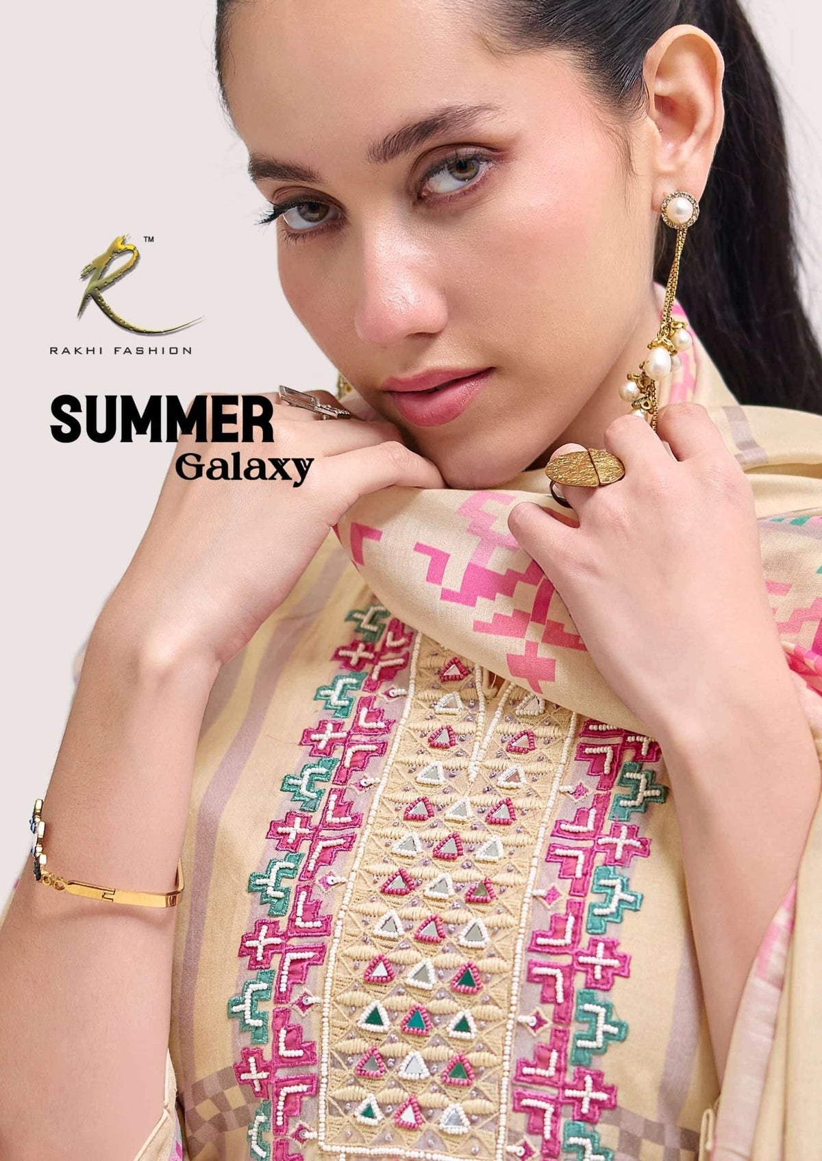 Rakhi Fashion Summer Galaxy 73445 Mul Chanderi Dress Material - Amrah Wholesale