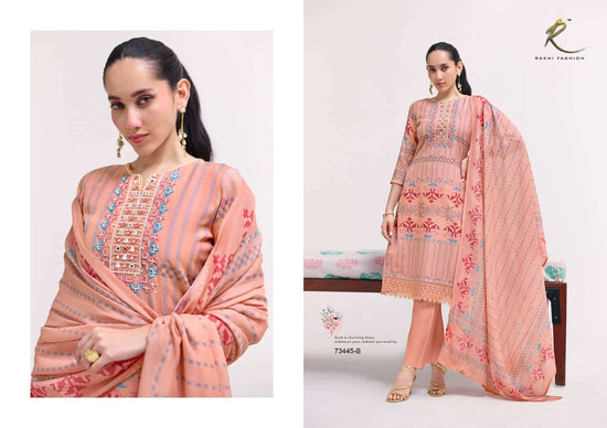 Rakhi Fashion Summer Galaxy 73445 Mul Chanderi Dress Material - Amrah Wholesale