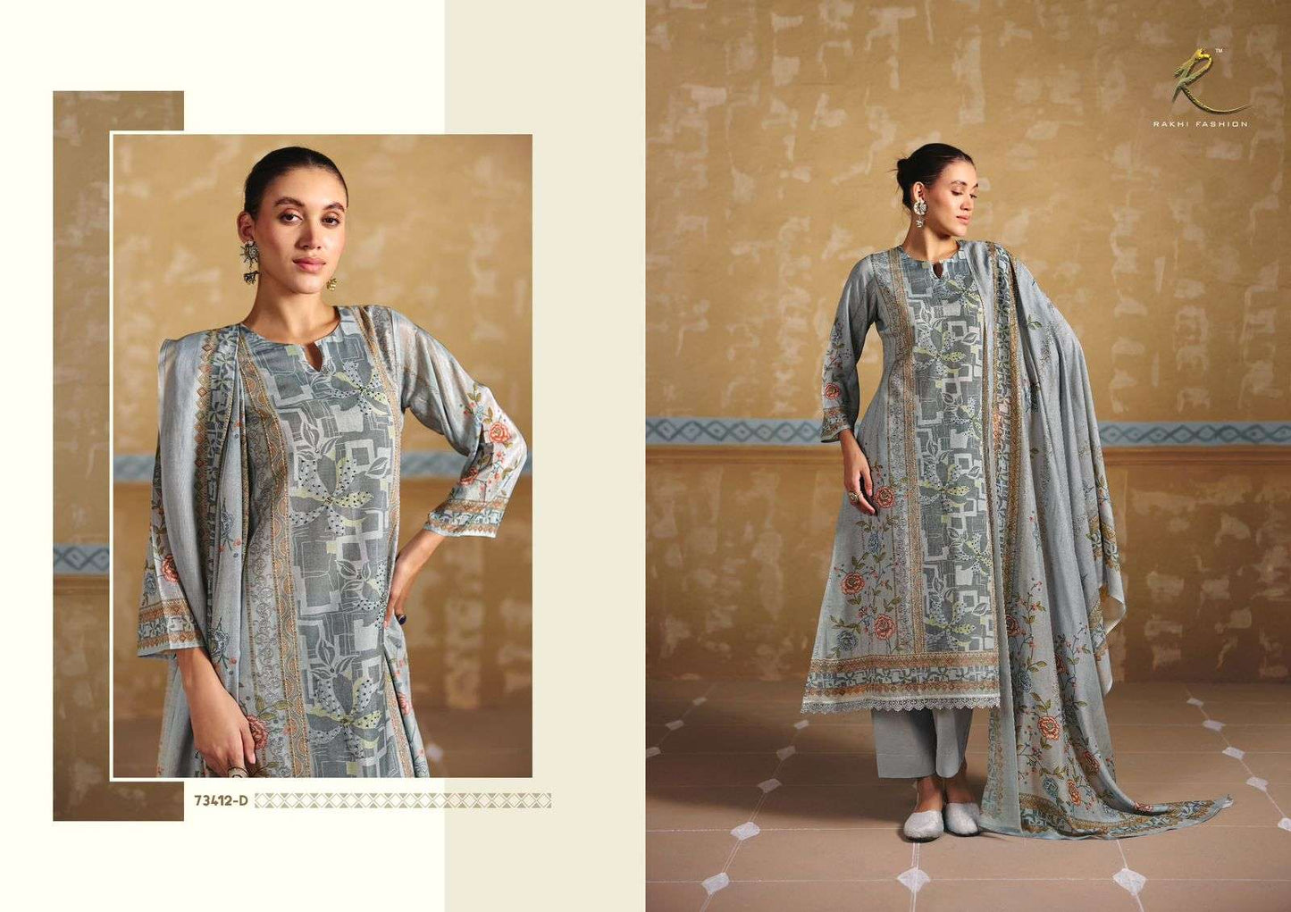 Rakhi Fashion Summer Galaxy 73142 Banarasi Chanderi Dress Material Wholesale - Amrah Wholesale