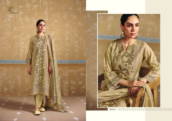 Rakhi Fashion Summer Galaxy 73142 Banarasi Chanderi Dress Material Wholesale - Amrah Wholesale