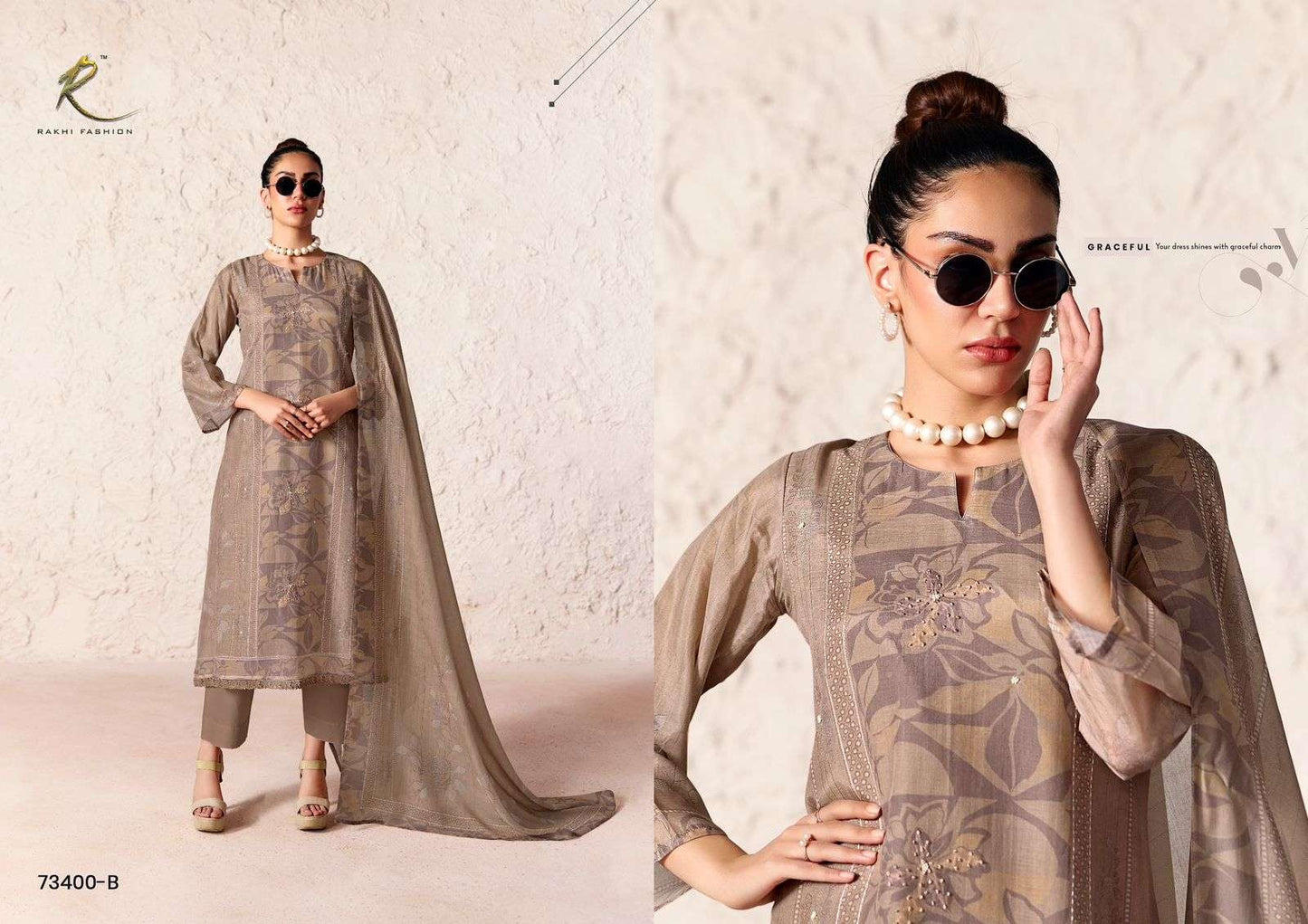 Rakhi Fashion Summer Galaxy 73400 Chanderi Dress Material Wholesale