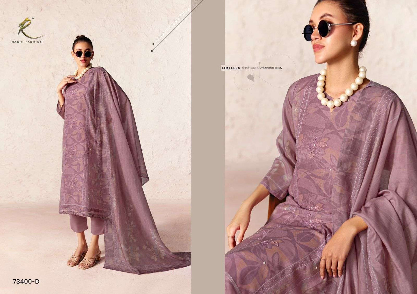 Rakhi Fashion Summer Galaxy 73400 Chanderi Dress Material Wholesale