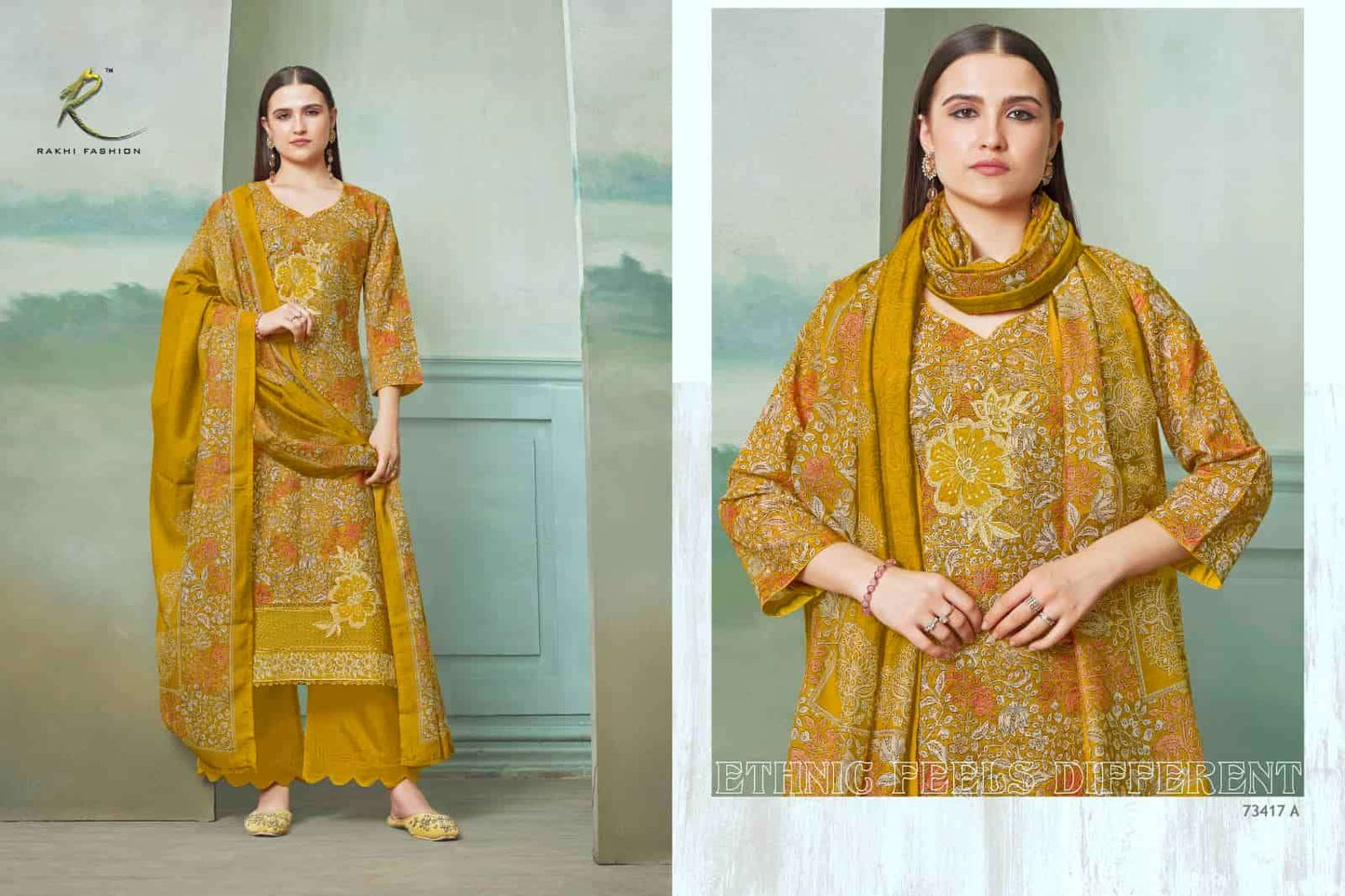 Rakhi Fashion Summer Glamza 73417 Linen Dress Material - Amrah Wholesale