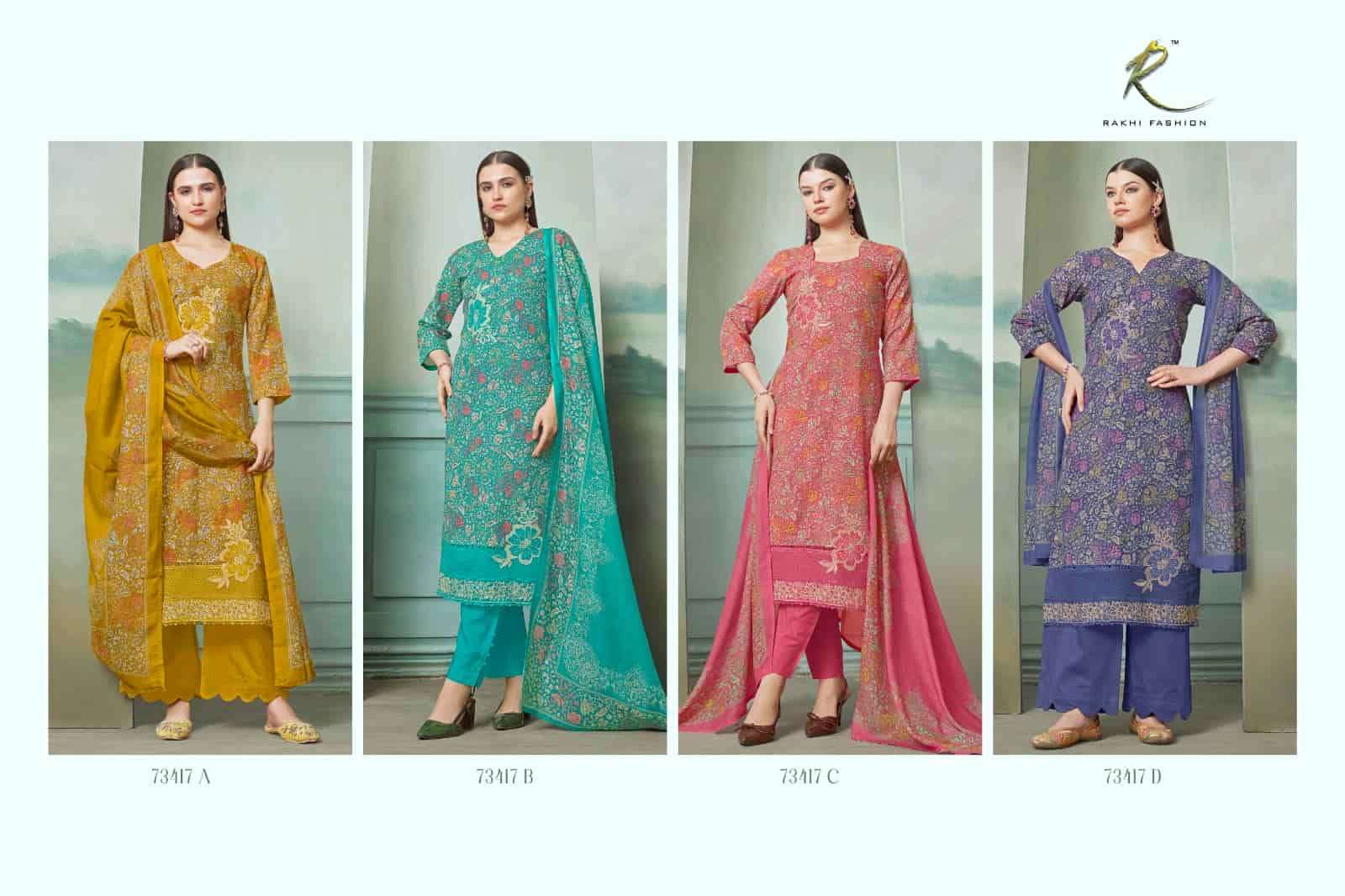 Rakhi Fashion Summer Glamza 73417 Linen Dress Material - Amrah Wholesale