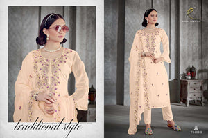 Rakhi Fashion Summer Heaven Organdy Embroidered Dress Material - Amrah Wholesale