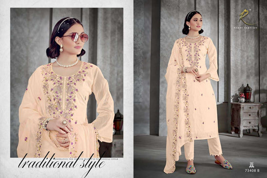 Rakhi Fashion Summer Heaven Organdy Embroidered Dress Material - Amrah Wholesale