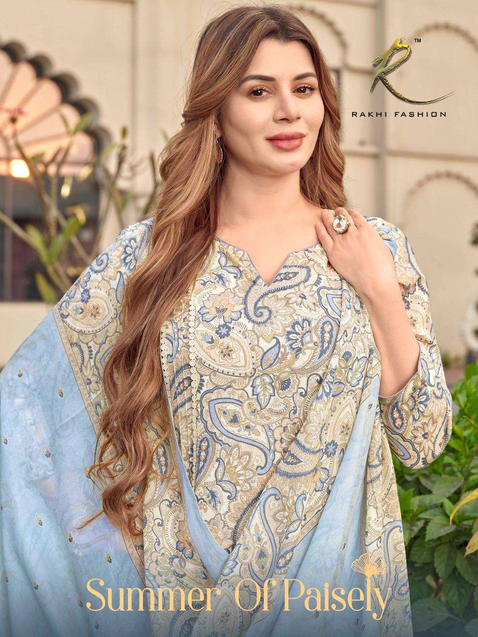 Rakhi Fashion Summer Of Paisely 73370 Premium Linen Dress Material