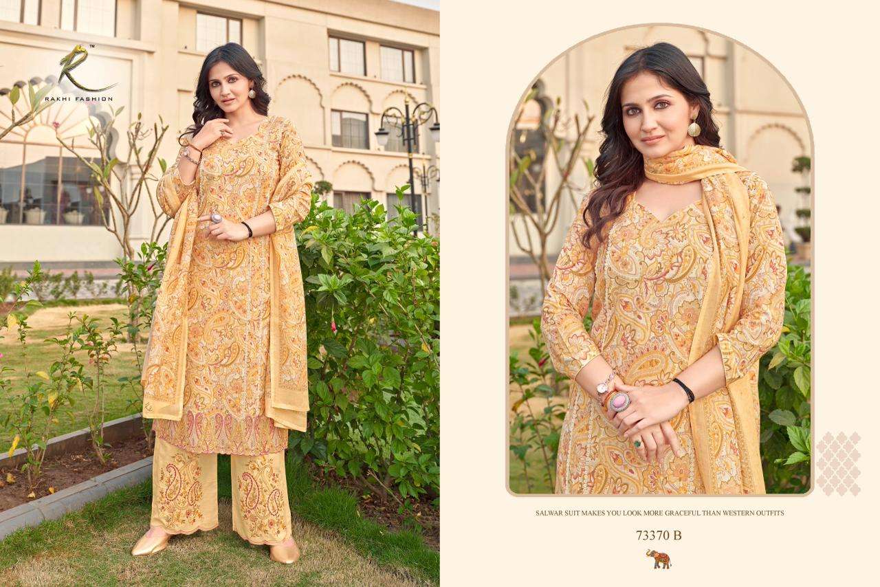 Rakhi Fashion Summer Of Paisely 73370 Premium Linen Dress Material