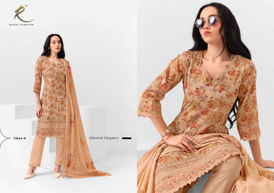 Rakhi Fashion Summer Petals 73444 Mul Cotton Dress Material - Amrah Wholesale