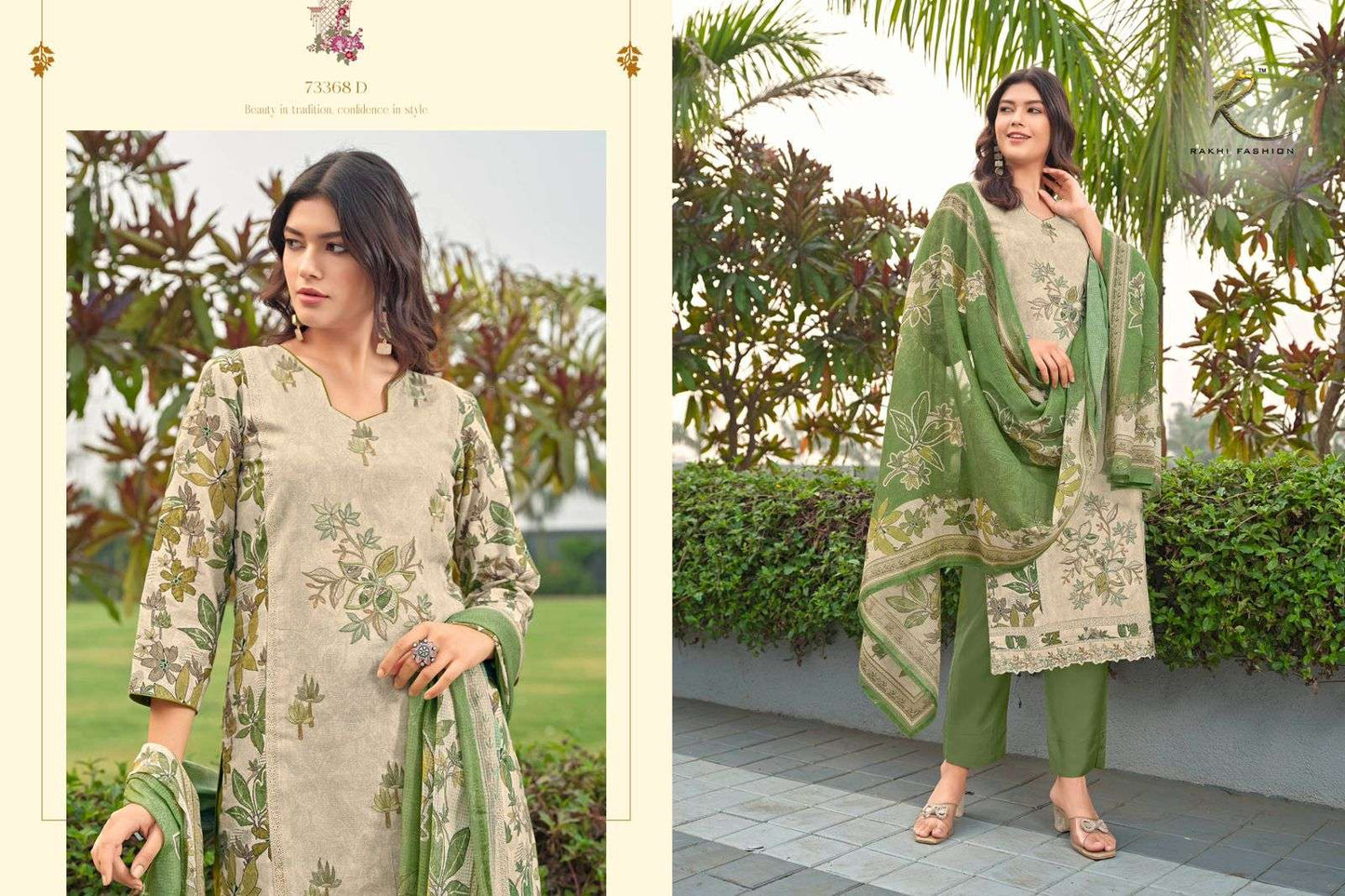 Rakhi Fashion Summer Petals 73368 Cotton Dress Material Wholesale