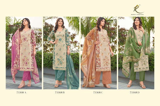 Rakhi Fashion Summer Petals 73368 Cotton Dress Material Wholesale