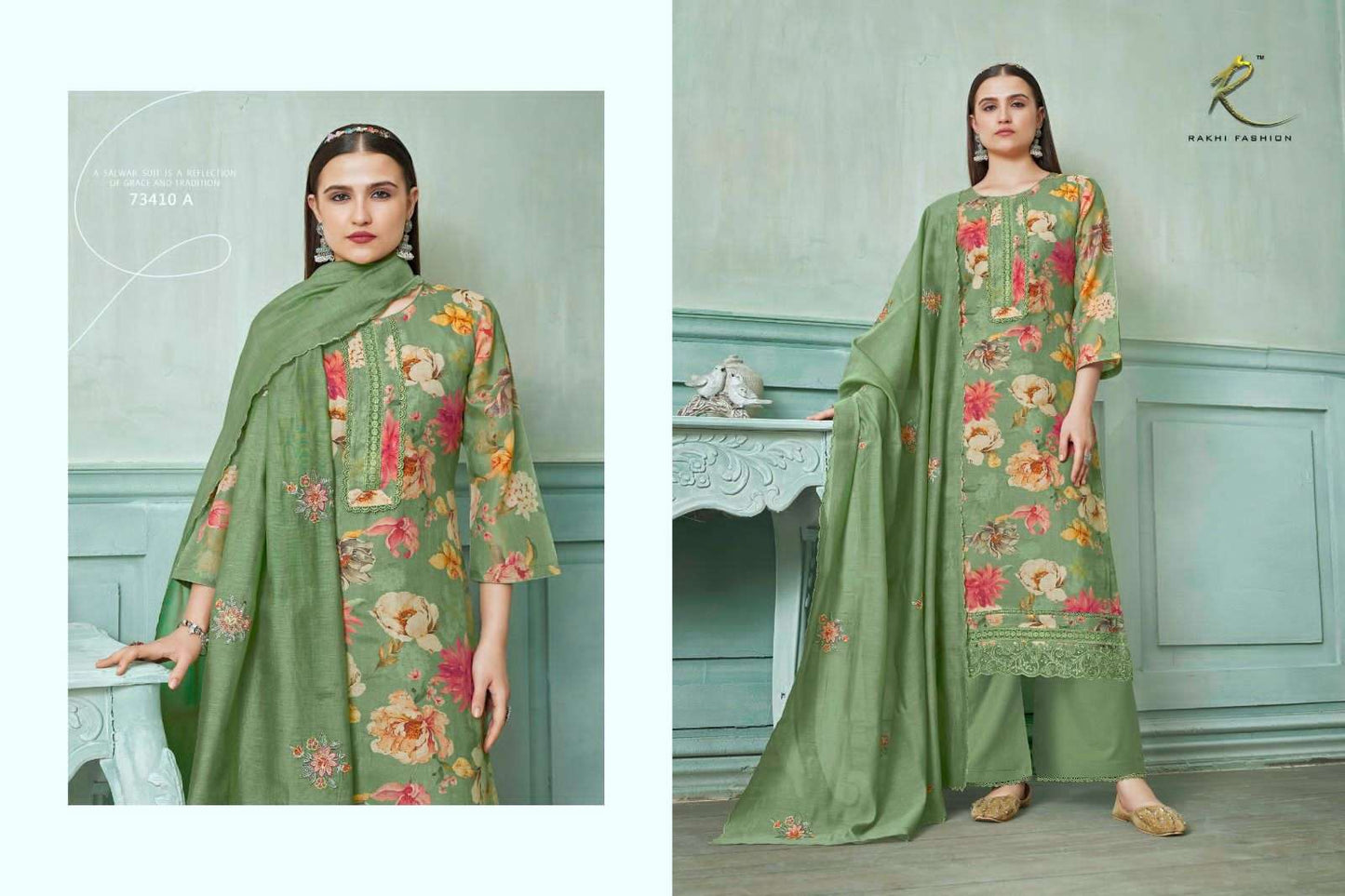 Rakhi Fashion Summer Printkari 73410 Dress Material Wholesale Catalogue - Amrah Wholesale