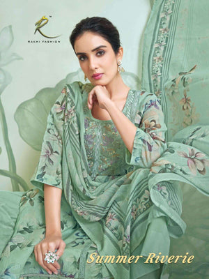 Rakhi Fashion Summer Riverie 73423 Munga Dress Material - Amrah Wholesale