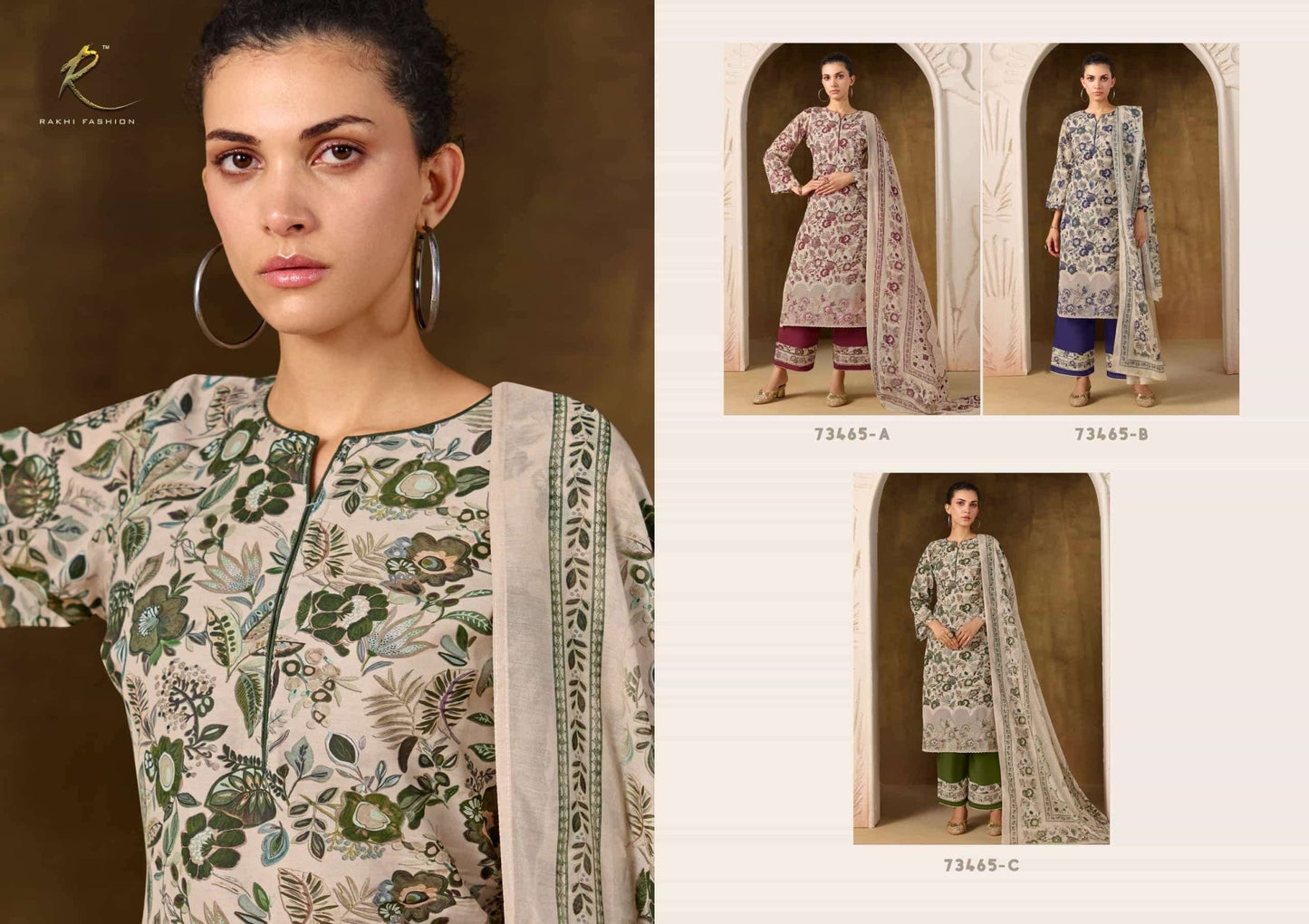 Rakhi Fashion Summer Shangrila 73465 Mal Chanderi Dress Material - Amrah Wholesale