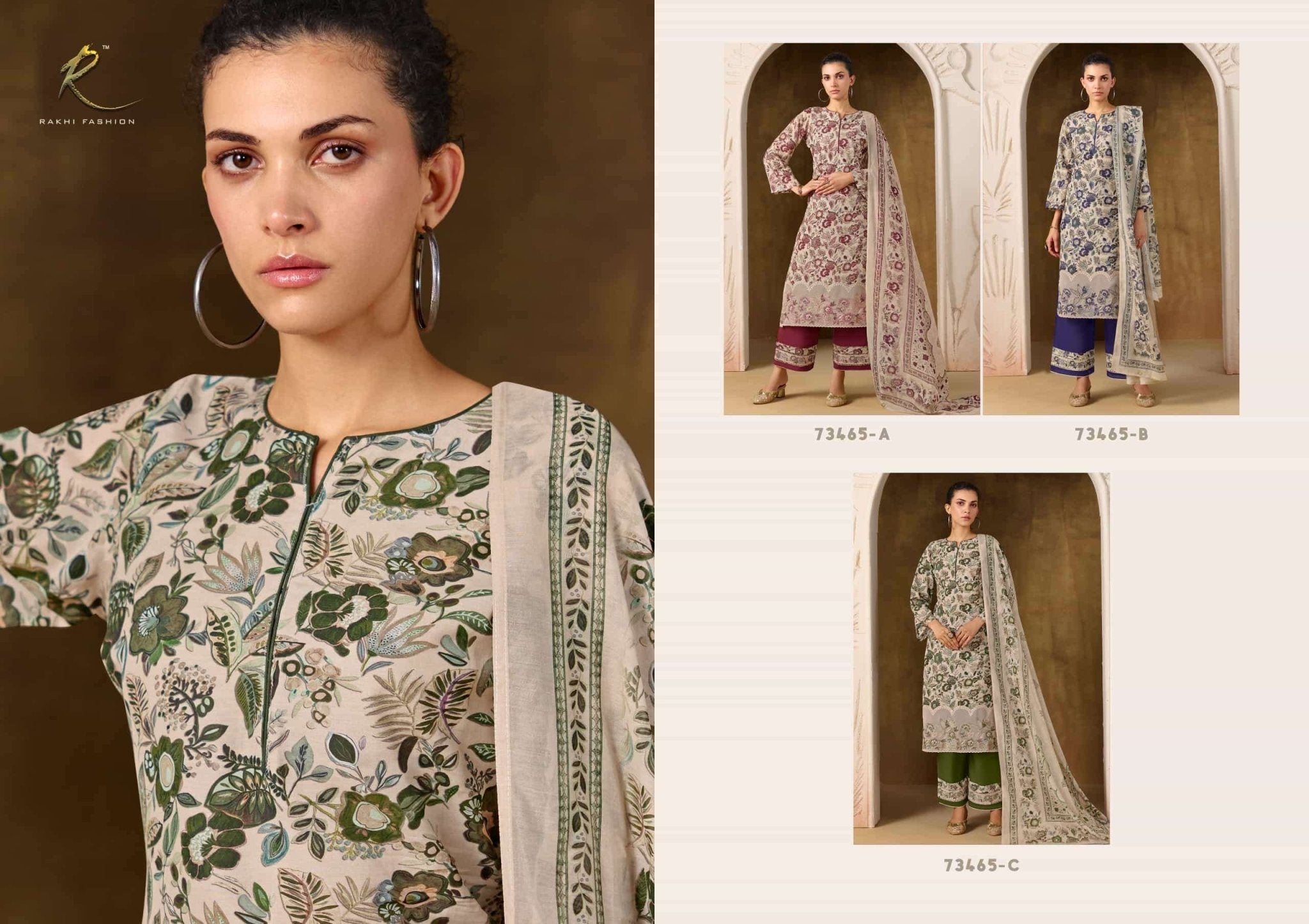 Rakhi Fashion Summer Shangrila 73465 Mal Chanderi Dress Material - Amrah Wholesale