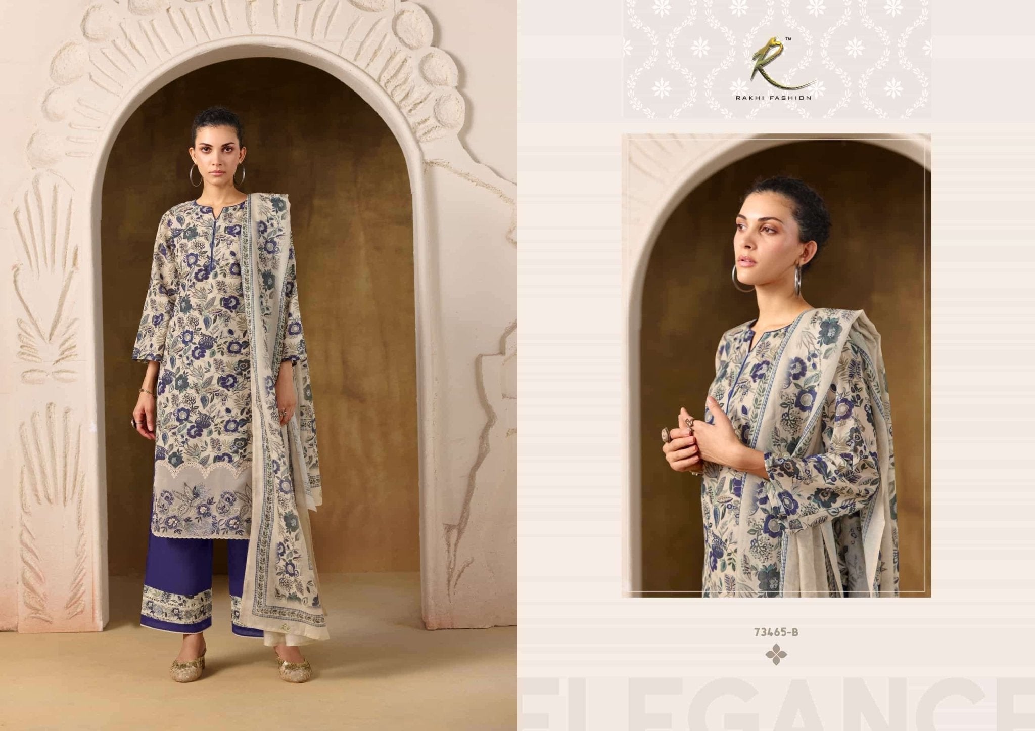 Rakhi Fashion Summer Shangrila 73465 Mal Chanderi Dress Material - Amrah Wholesale