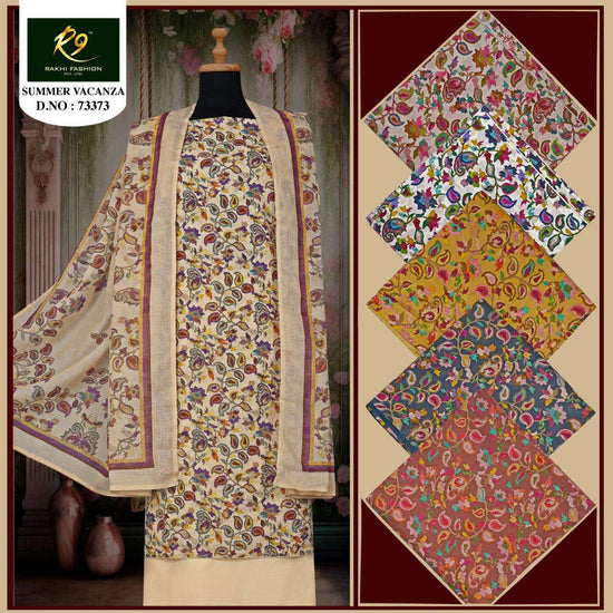 Rakhi Fashion Summer Vacanza Cotton Dress Material Wholesale