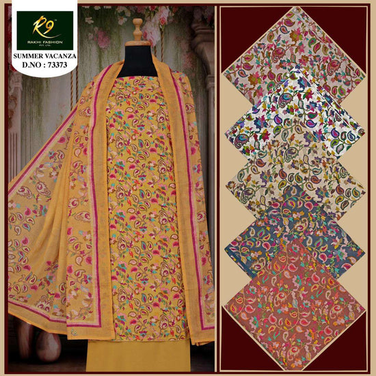 Rakhi Fashion Summer Vacanza Cotton Dress Material Wholesale