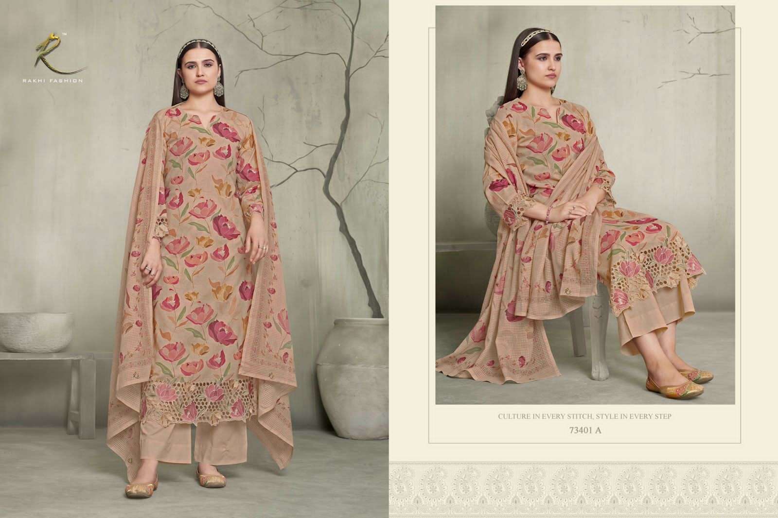 Rakhi Fashion Summer Waves Cotton Printed Dress Material - Amrah Wholesale