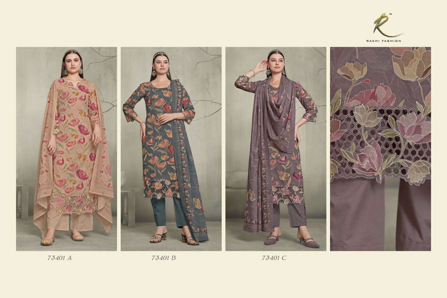 Rakhi Fashion Summer Waves Cotton Printed Dress Material - Amrah Wholesale