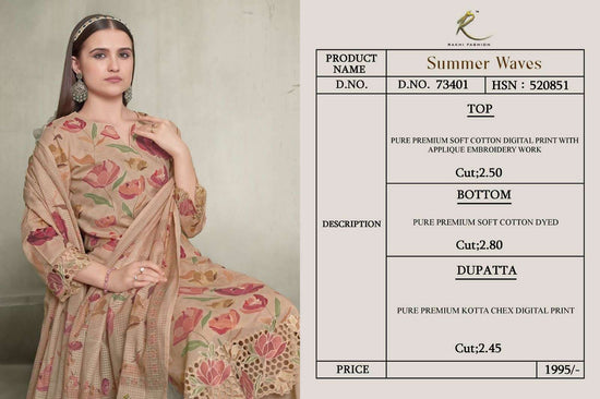 Rakhi Fashion Summer Waves Cotton Printed Dress Material - Amrah Wholesale